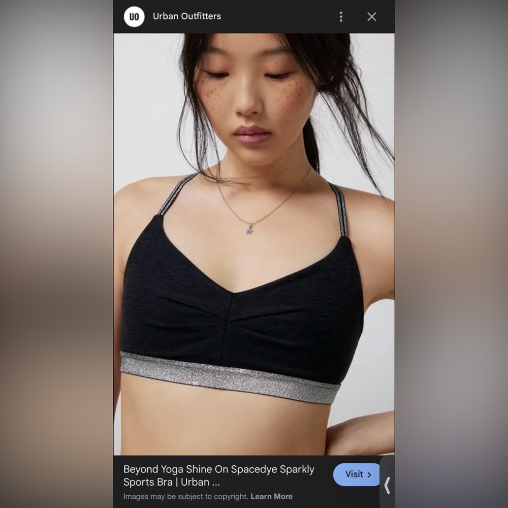 Beyond Yoga Shine On Spacedye Sparkly Sports Bra - New with Tags!